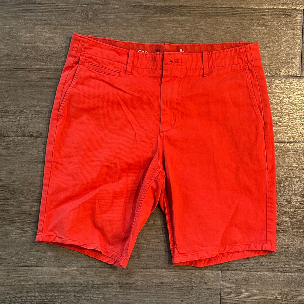 GAP Vibrant Red Men's Flat Front Shorts